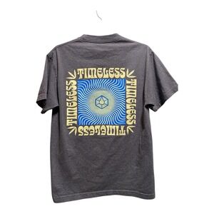 Timeless 2011 Psychedelic Swirl Back Graphic Tee Sz M Made in USA